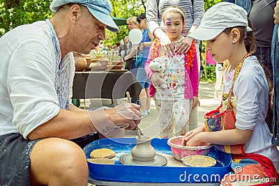 Outdoors pottery workshop Editorial Stock Photo